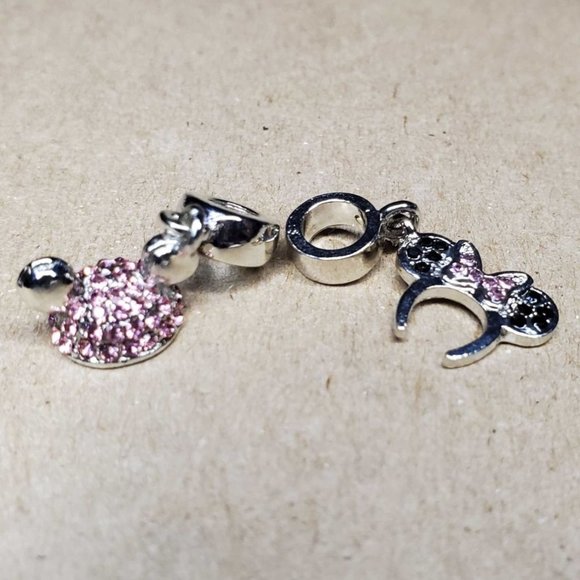 Set of 6 Charms: Minnie Mouse Theme - Silver Plated - Create Your Own Bracelet - Picture 3 of 8